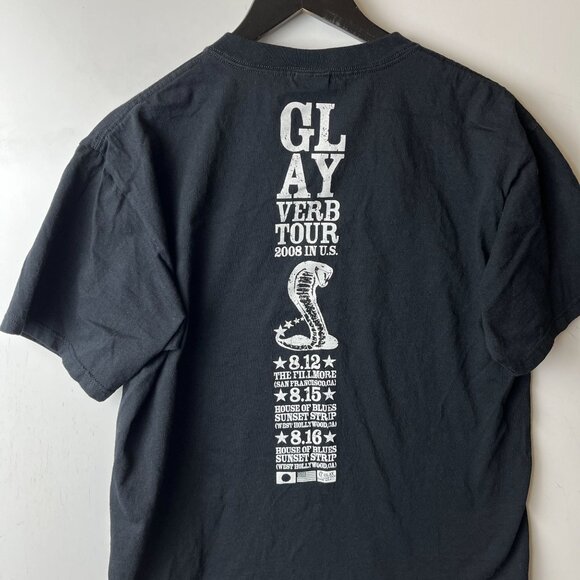 2008 Vintage Y2K Glay Verb Tour T Shirt Adult Black Large L Japanese Rock Band - Picture 6 of 16